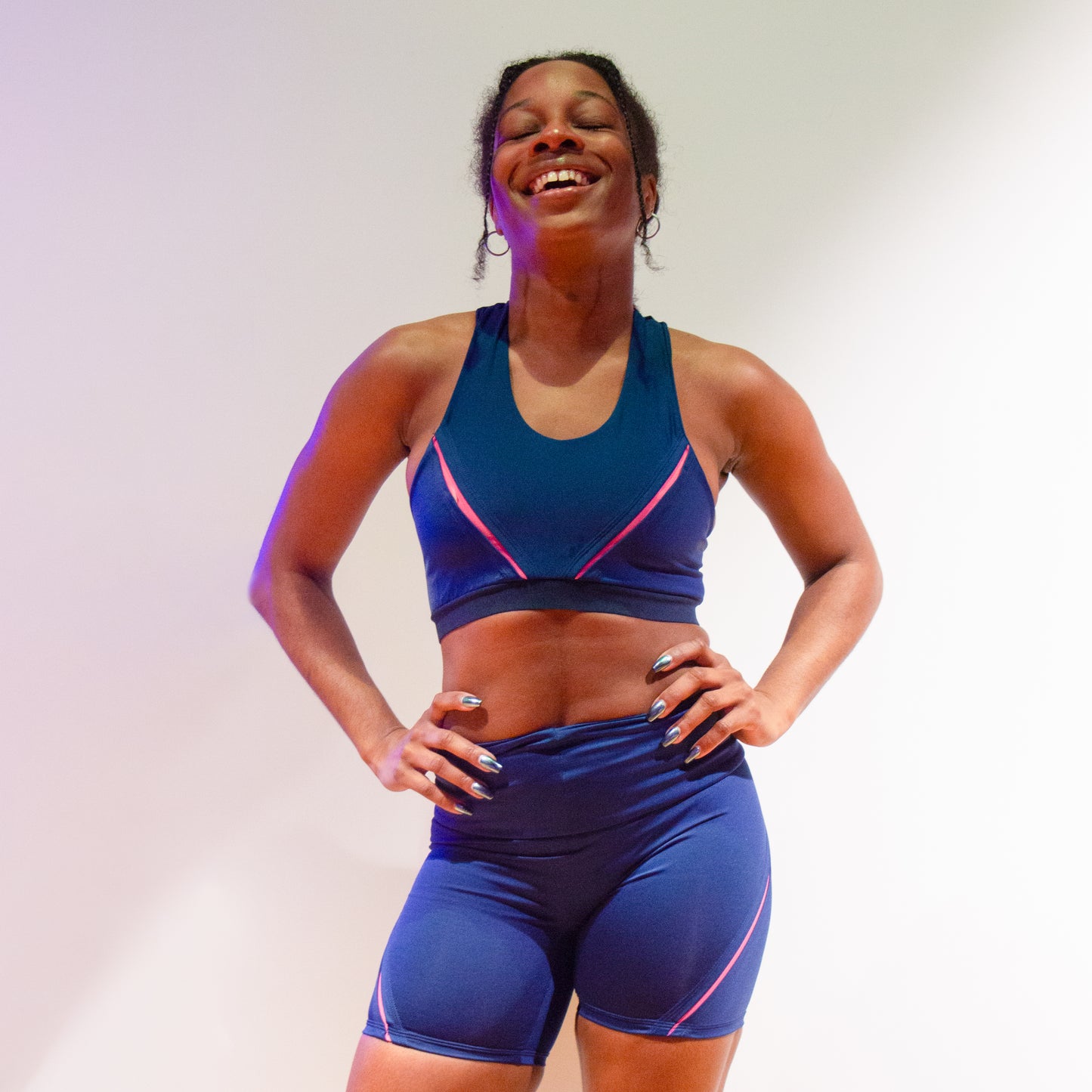 Surge Shorts | Navy + Fuschia