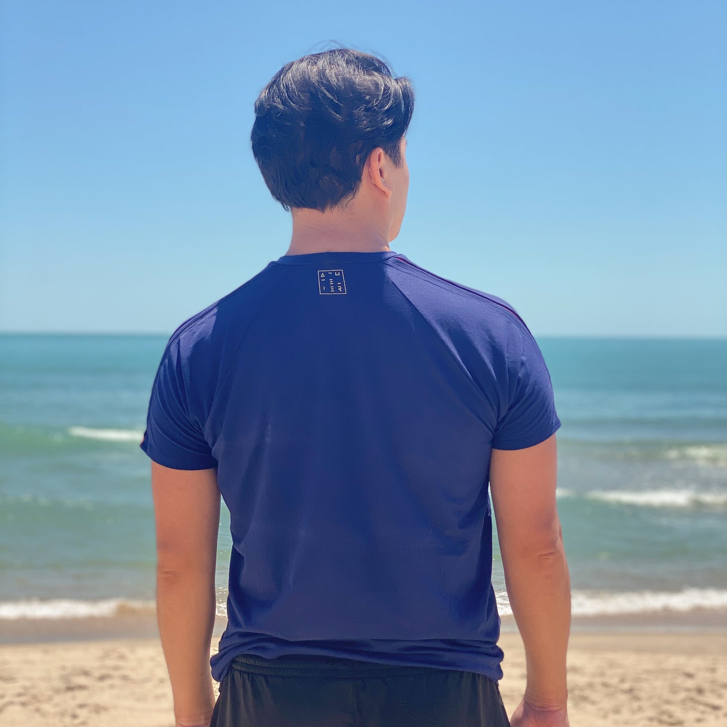 Balance Shirt | Navy + Fuchsia