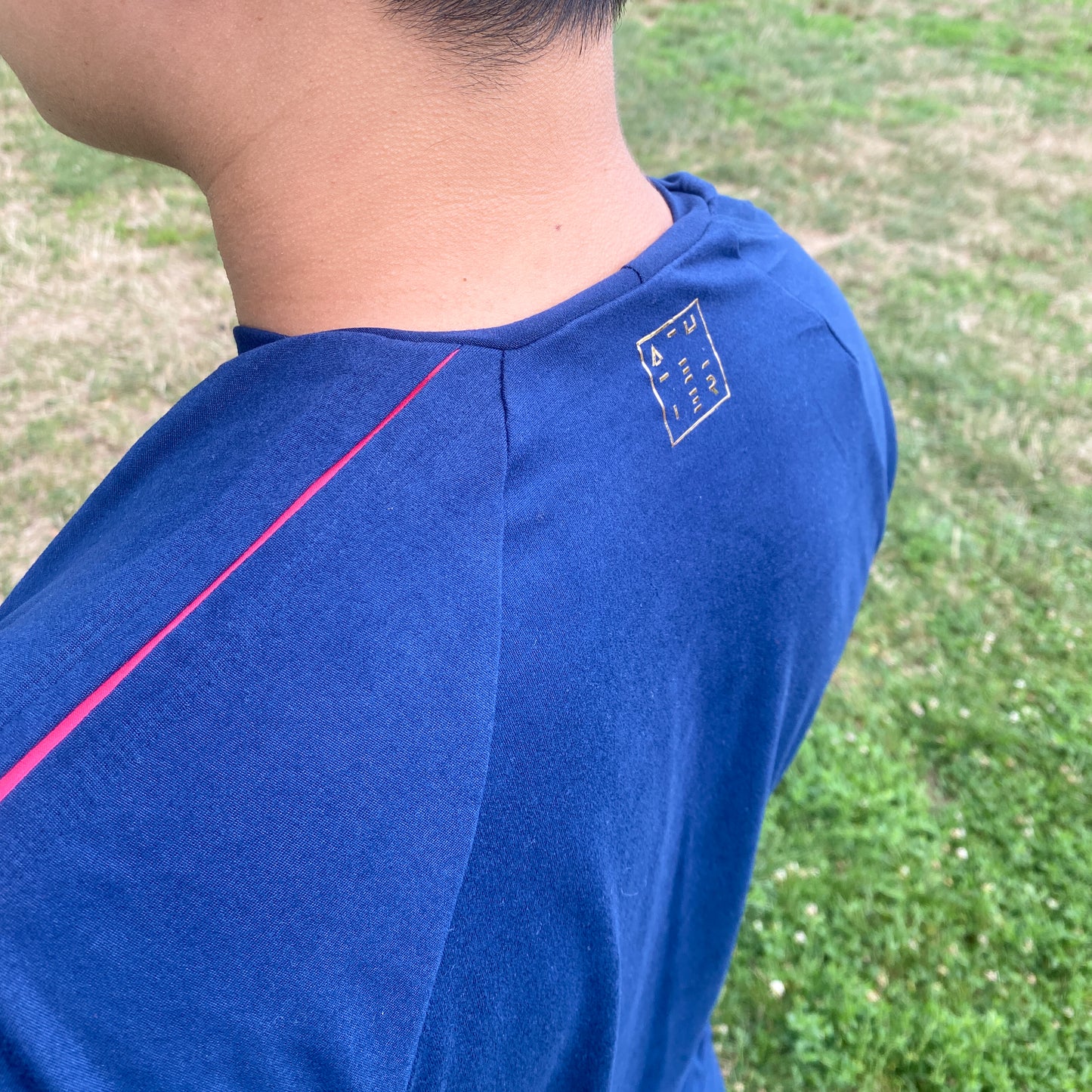 Balance Shirt | Navy + Fuchsia